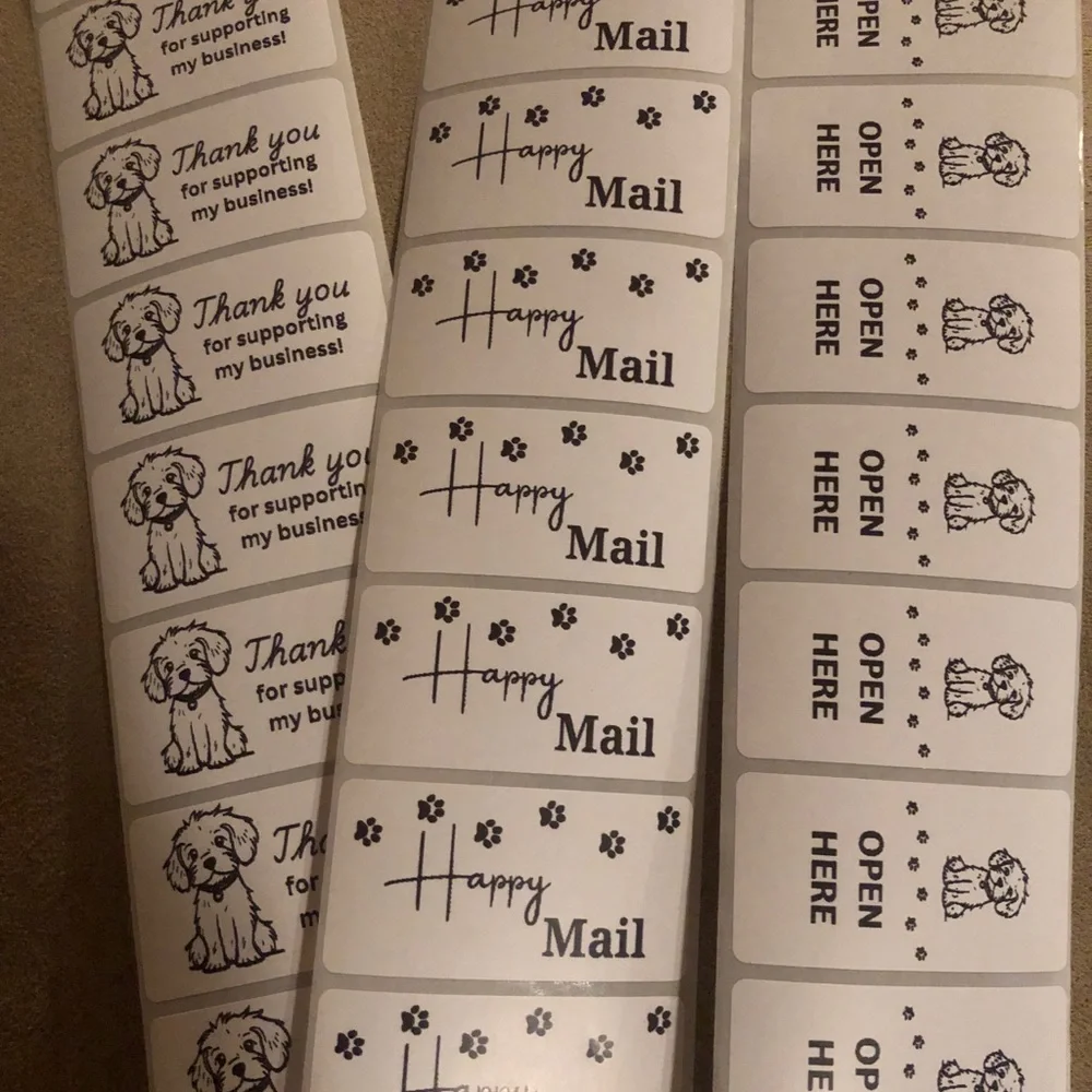 30 Custom Dog and Happy Mail Stickers